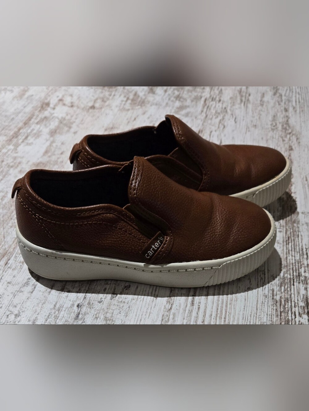 Carter's Boys Slip-On Casual Shoe — Brown Size 13